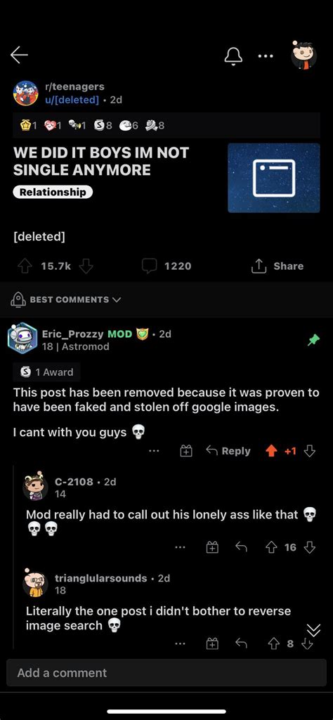 Bro Karma Farmed So Hard The Mod Didn T Have To Call Out His Lonely Ass Like That Bro