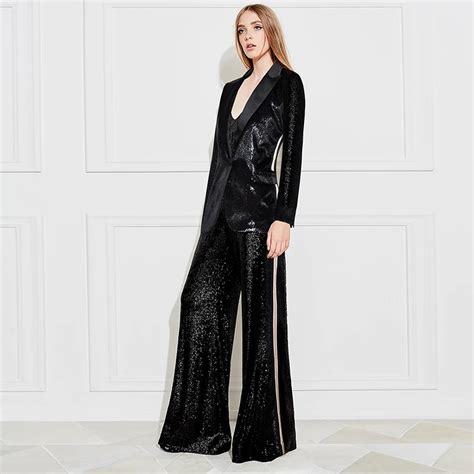 High Quality New Fashion Designer Runway Suit Set Women S Shimmer