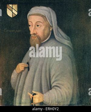 Geoffrey Chaucer C English Poet As Shown On The Ellesmere