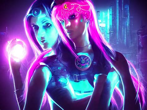 Neon Cyberpunk Sailor Moon With Arm Tattoos Stable Diffusion