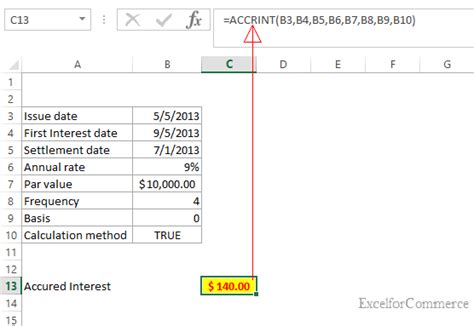 Excel For Commerce How To Calculate Accrued Interest Using Microsoft