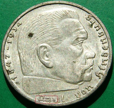 Third Reich Silver Coin Reichsmark A Silver