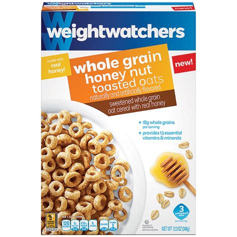 Weight Watchers Whole Grain Honey Nut Toasted Oats Cereal (12.3 oz ...