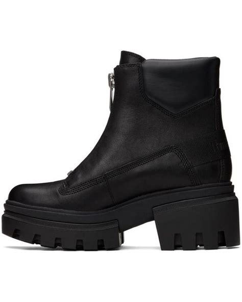 Timberland Black Everleigh Front Zip Boot Lyst