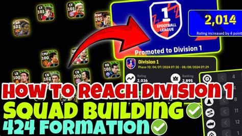 424 Formation Squad Building How To Reach Division 1 Squad