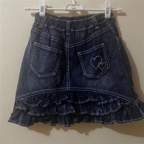 Mezzo Piano Denim Dark Blue Skirt Women S Fashion Bottoms