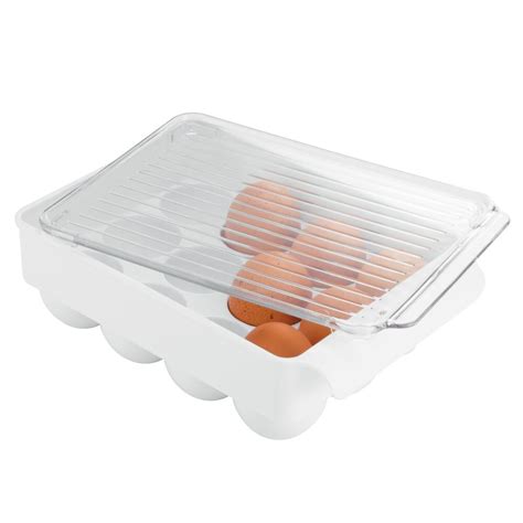 Mdesign Plastic Stackable Egg Tray Holder Container Eggs Ebay