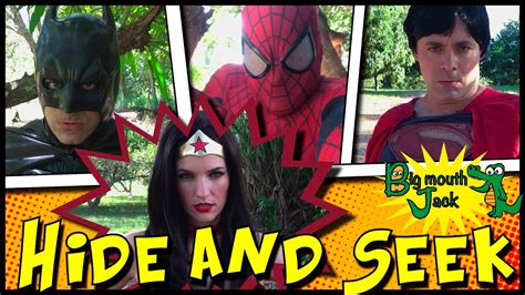 Super Heroes Hide And Seek In Real Life Spiderman Batman Superman