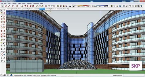 D Model Sketchup Hotel Complex G Cgtrader