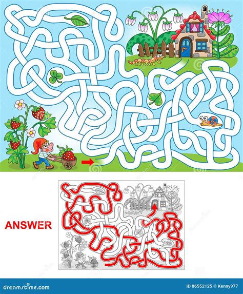 House Labyrinth - Labyrinth For Kids Vector Illustration ...