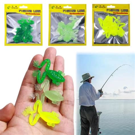 Pc Cm Rubber Frog Spinner Sinking Bass Bait Soft Fishing Lures For