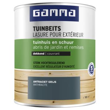 Gamma Tuinbeits Tuinhuis Schuur Dekkend Ral Antraciet Grijs