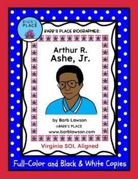 ARTHUR ASHE: BIOGRAPHY Book and Coloring Book by Barb's Place | TpT