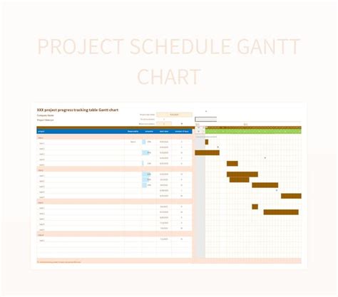 Project Schedule Gantt Chart Excel Template And Google Sheets File For ...