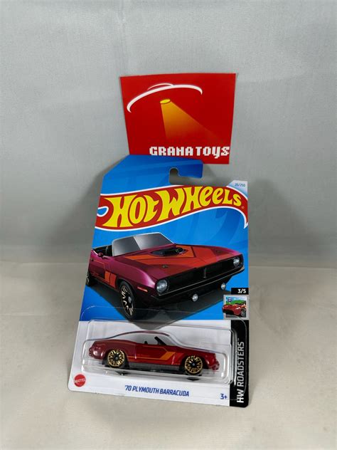 Plymouth Barracuda Red Roadsters Hot Wheels Case F C Grana Toys