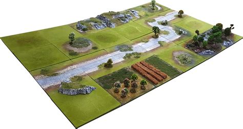 X Modular Painted Terrain Board For Wargames Rpgs