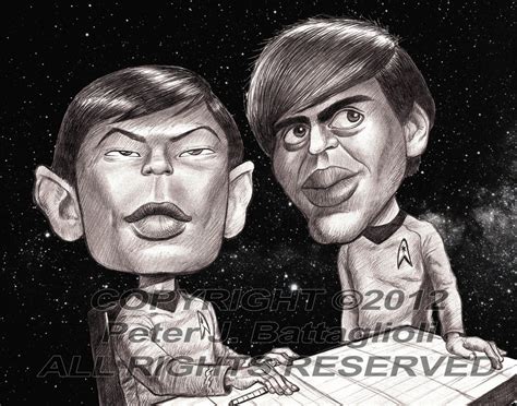 Star Trek Sulu Chekov Caricature Art Print Limited Edition - Etsy