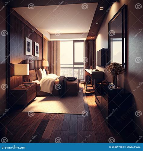 3d Render Modern Hotel Room Beautiful Hotel View Generative AI Stock ...