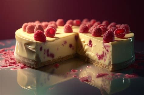 Premium Ai Image Raspberry Cheesecake Generate Ai