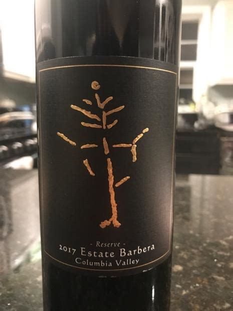 2017 Cascade Cliffs Barbera Estate Reserve Usa Washington Columbia