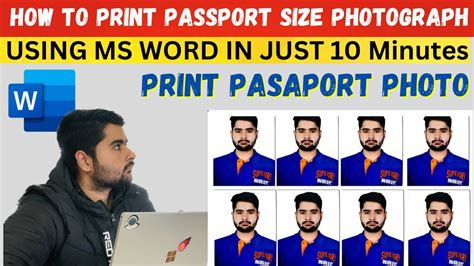 Part 16 How To Print Passport Size Photo At Your Home Using Ms Word Print Passport Size Photo