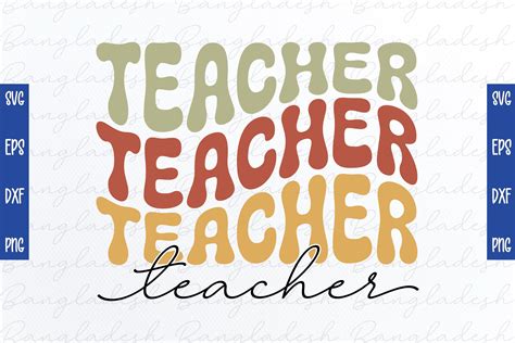 Retro Teacher Svg Design Graphic By Bdgraphics Hub · Creative Fabrica