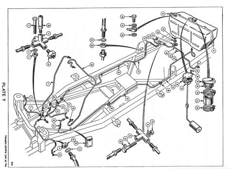 TR4 Plate Y - HYDRAULIC PIPES, PETROL PIPES, PETROL TANK AND SENDER ...