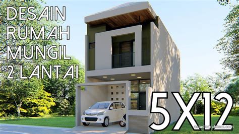 Desain Rumah Mungil 2 Lantai 5x12m [kode 143b] Youtube