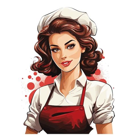 Premium Vector Beautiful Female Chef Vector