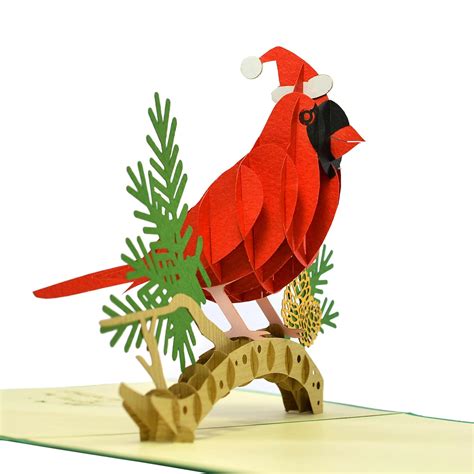 CUTPOPUP Merry Christmas Card Pop Up 15x15cm 3D Holiday Greeting Xmas