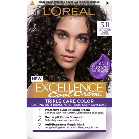 L’Oréal Paris Haarfarbe - EXCELLENCE Cool Cremes - 3.11 Ultra Ash Dark ...
