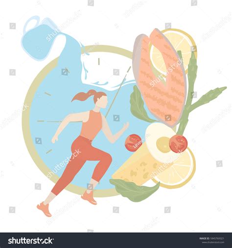 Intermittent Fasting Concept Method Losing Weight Stock Vector (Royalty