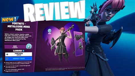 New Mina Park The Ruthless Claws Gameplay Fortnite Metalcore Mina Starter Pack Youtube