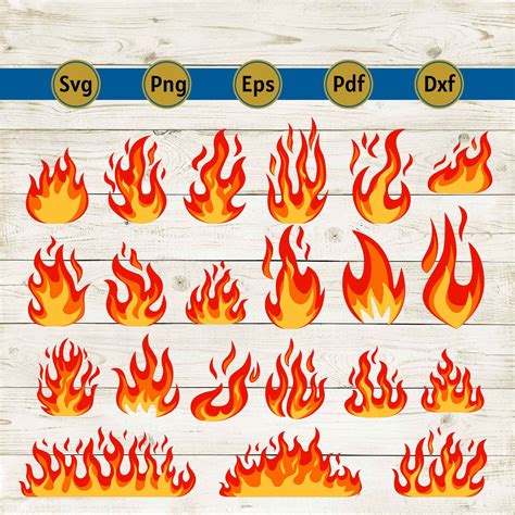 Flames Svg Fire Svg Flame Svg Flames Png Campfire Svg Etsy Canada