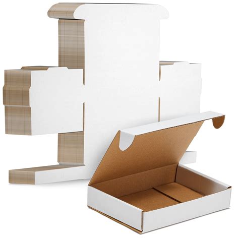 50 Pack White Cardboard Shipping Boxes 6x4x1 for Small Moving Supplies ...