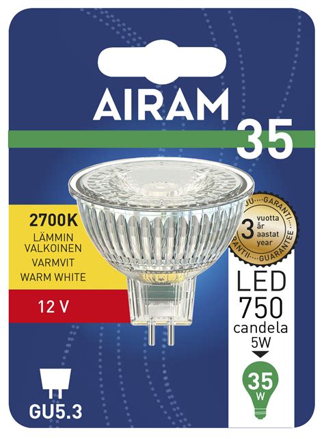 Airam Kohdelamppu Airam Led Fg Mr Lm Gu V Led Lamput