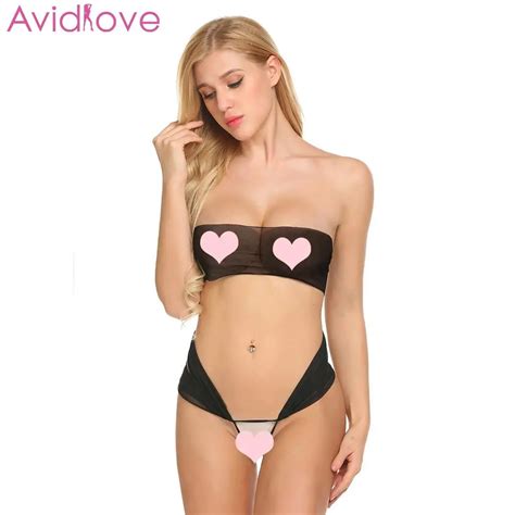 Avidlove Women Sexy Lingerie Set Sex Shop Transparent Bikini Exotic Bra