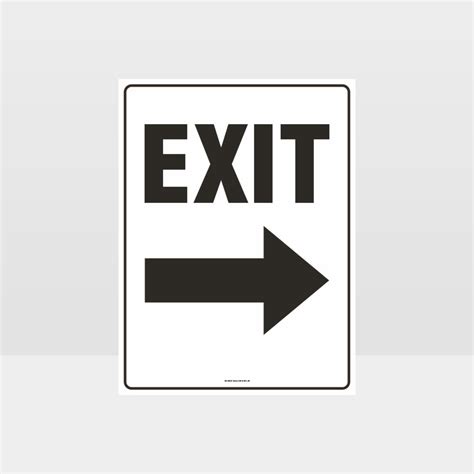 Exit Right Arrow Sign - Notice/Information Sign - HAZARD SIGNS NZ