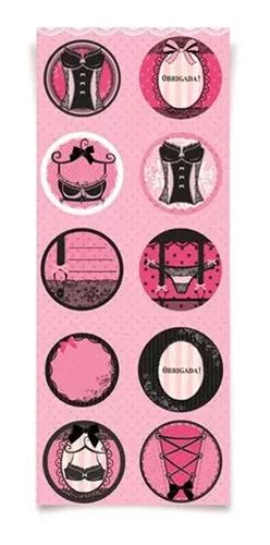 Adesivo Redondo Festa Chá De Lingerie 30 Unidades Cromus MercadoLivre