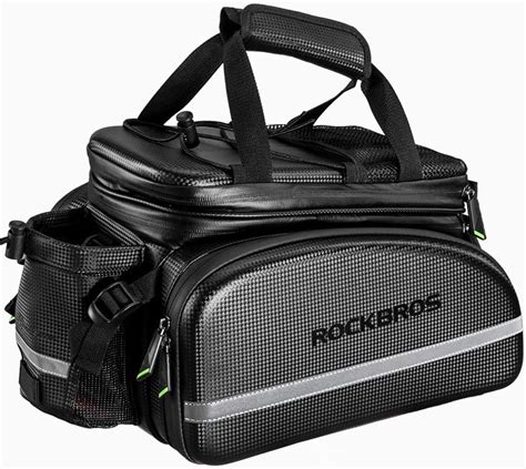 Rockbros Waterproof Carbon Leather Bicycle Rear Seat Cargo Bag A