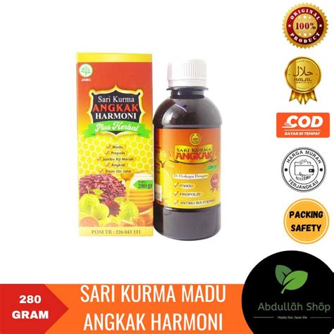 Jual Sari Kurma Madu Angkak Harmoni Plus Herbal Penambah Trombosit Obat