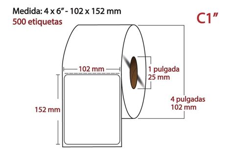 Etiqueta 4x6 102x152 Mm Transferencia Rollo 500 Pzas C1 MercadoLibre