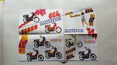 Motron 50 GTO GL 4 Flash Tubone 1989 Depliant ITALIANO Originale