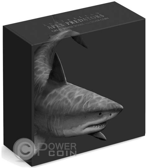 GREAT WHITE SHARK Australian Apex Predators 1 Oz Silber Münze 1 Cook