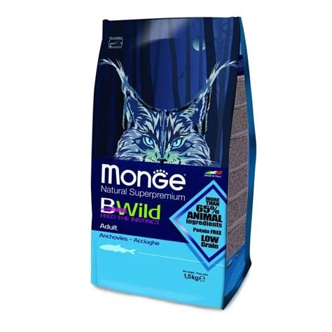 Monge Bwild - מזון לחתולים בוגרים אנשובי 1.5 ק"ג - פט יוניברס שופ