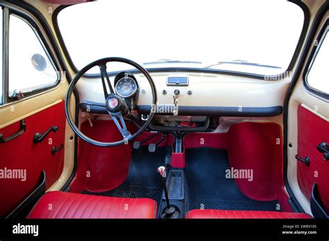 Florence, Italy - January 12, 2012: Vintage Fiat 500 was one of the ...