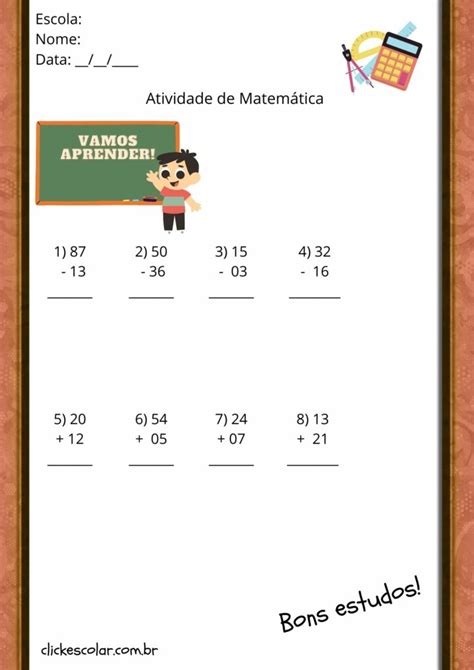 Atividades De Matemática Para 1º Ano