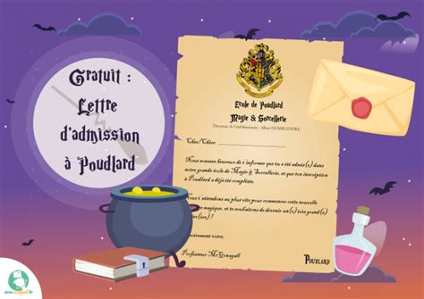 Harry Potter Lettre D Admission Poudlard Gratuite