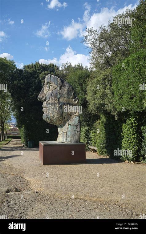 Face Sculpture By Igor Mitoraj Boboli Gardens Florence Italy Stock