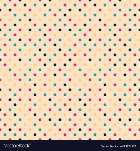 Colorful Seamless Polka Dot Pattern Retro Vector Image